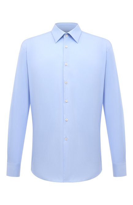 Мужская хлопковая рубашка PRADA голубого цвета по цене 0 руб., арт. UCM473-F62-F0012 | Фото 1