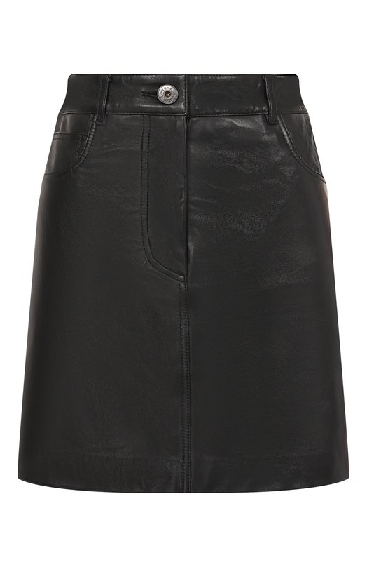 Кожаная юбка Weekend Max Mara HULL Чёрный HULL