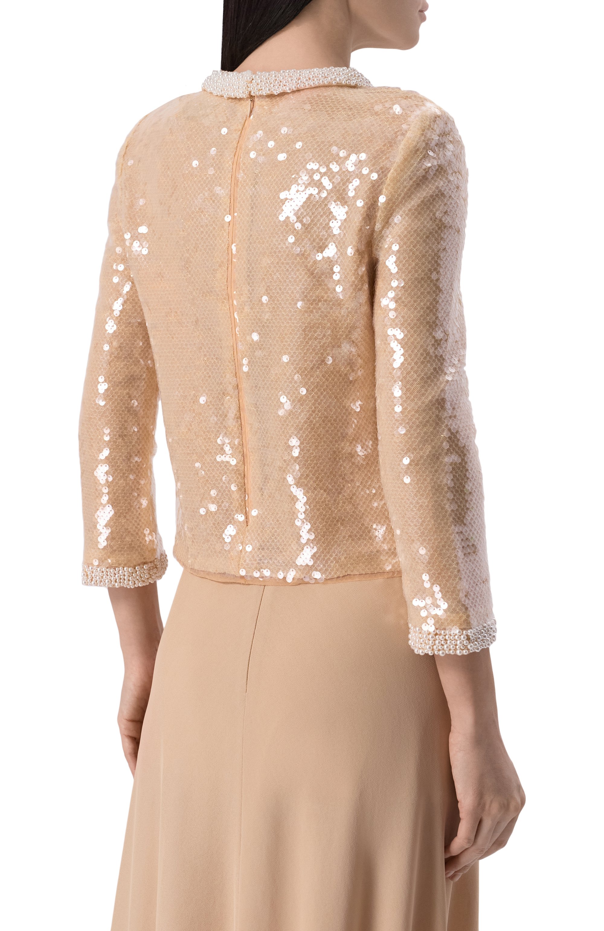 Топ с отделкой пайетками SELF-PORTRAIT, арт. RS25106TBG, фото 4