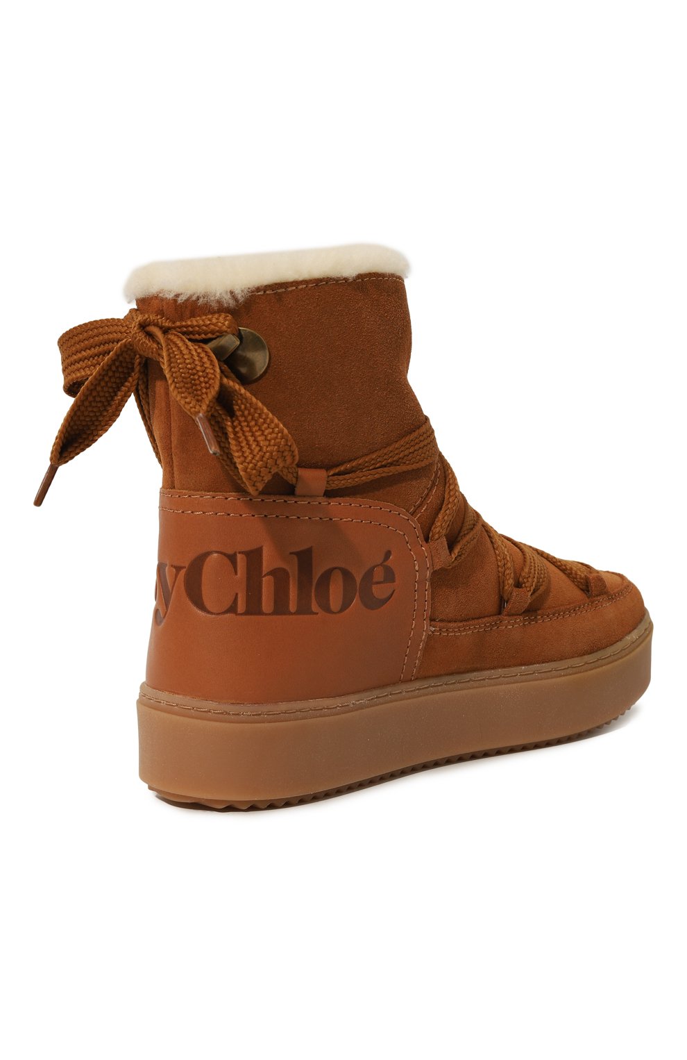 Замшевые полусапоги SEE BY CHLOÉ коричневого цвета по цене 39650 руб., арт. SB35151A14210221, фото 5 Замшевые полусапоги SEE BY CHLOÉ, арт. SB35151A14210221, фото 5