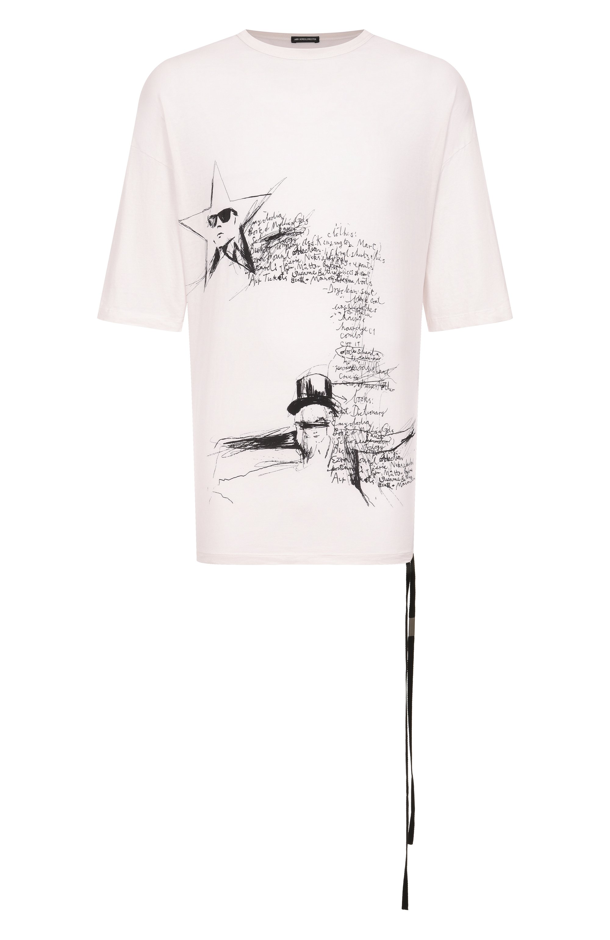 Хлопковая футболка ANN DEMEULEMEESTER, арт. B0012878/FA206, фото 1