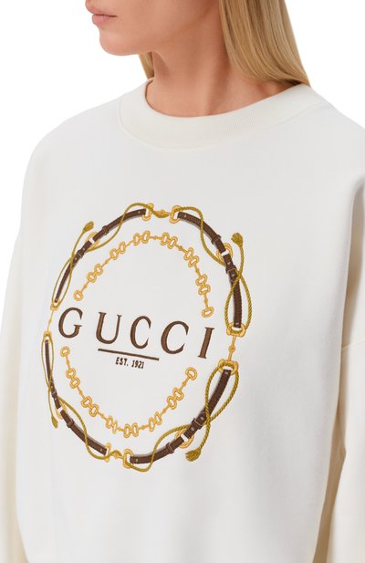 Хлопковый свитшот GUCCI, арт. 837931/XJHQV, фото 5