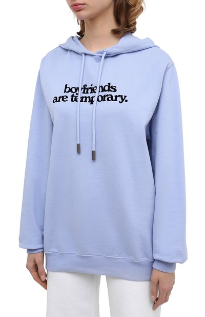 Хлопковое худи OFF-WHITE голубого цвета по цене 49950 руб., арт. 0WBB035F20JER0043610, фото 3 Хлопковое худи OFF-WHITE, арт. 0WBB035F20JER0043610, фото 3