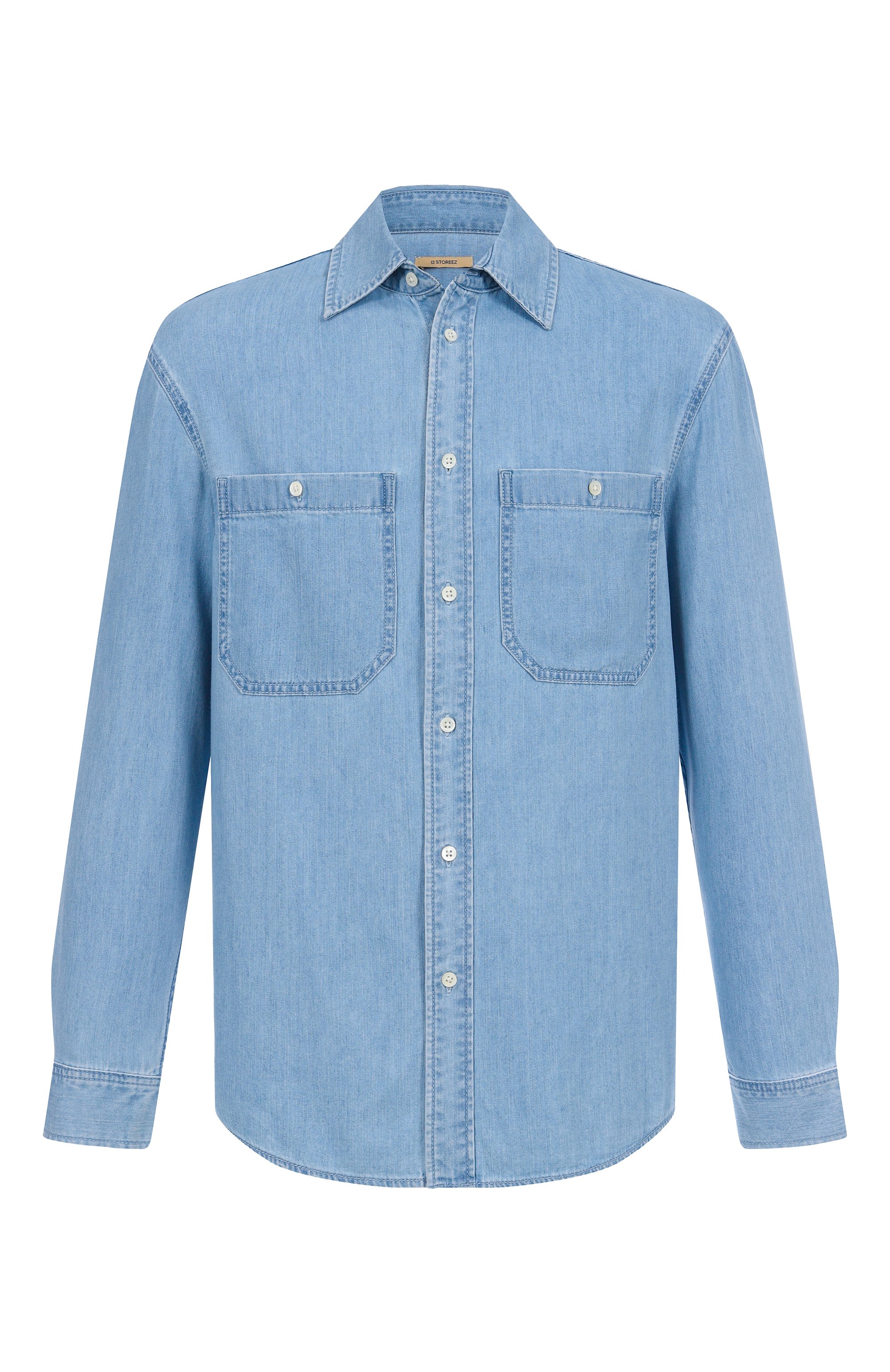 Джинсовая рубашка 12 STOREEZ, арт. 129893, фото 1
