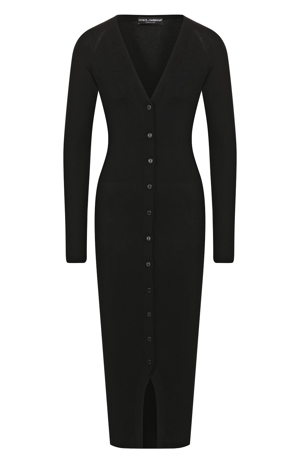 Кардиган из смеси кашемира и шелка DOLCE & GABBANA черного цвета по цене 228000 руб., арт. FX555T/JAMD7, фото 1 Кардиган из смеси кашемира и шелка DOLCE & GABBANA, арт. FX555T/JAMD7, фото 1