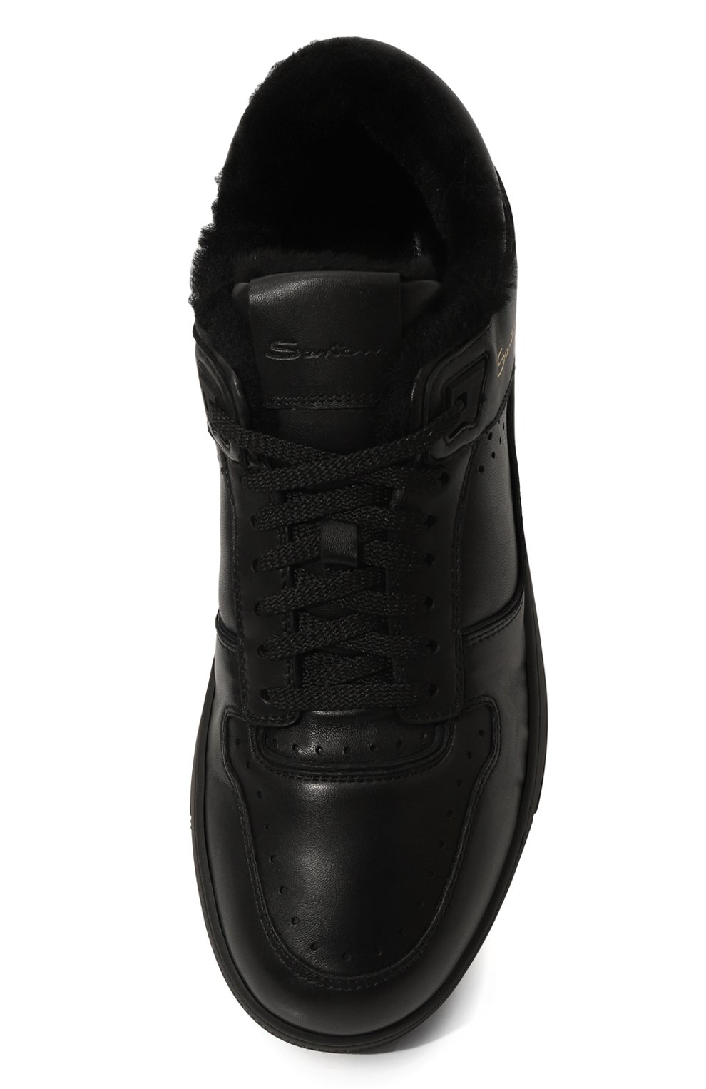 Кожаные кеды sneak-air SANTONI, арт. MBSG22015NERPESS, фото 6