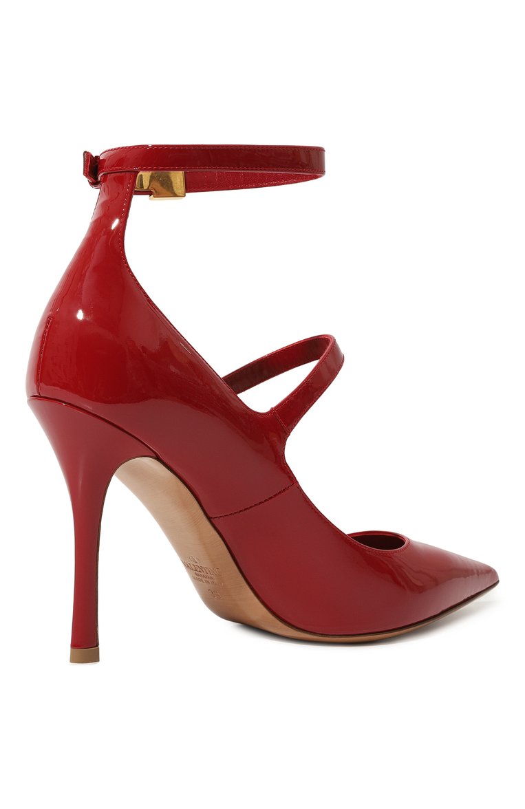 Женские кожаные туфли tiptoe VALENTINO красного цвета, арт. 2W2S0GM5/ERU | Фото 5 (Материал внутренний: Натуральная кожа; Каблук высота: Высокий; Подошва: Плоская; Каблук тип: Шпилька; Материал внешний: Натуральная кожа)