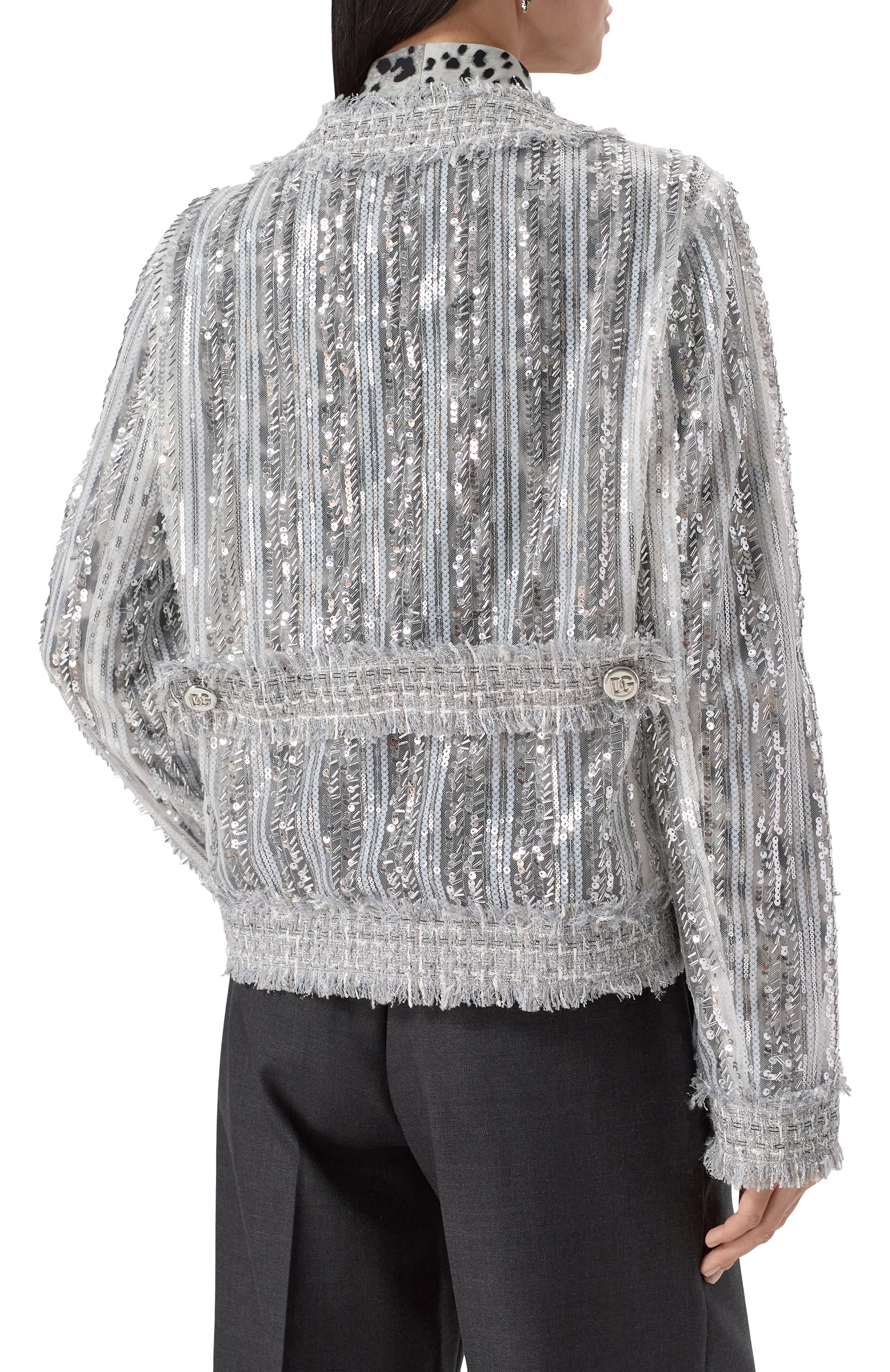 Жакет с отделкой пайетками DOLCE & GABBANA, арт. F27DLT/FLSKC, фото 4