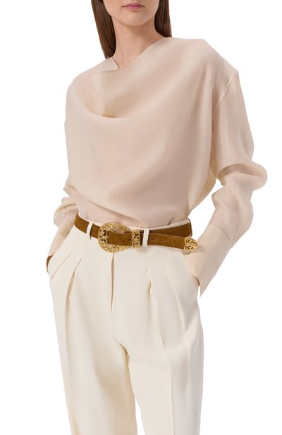 Замшевый ремень DEHANCHE коричневого цвета по цене 59950 руб., арт. VERS-GSUE, фото 2 Замшевый ремень DEHANCHE, арт. VERS-GSUE, фото 2