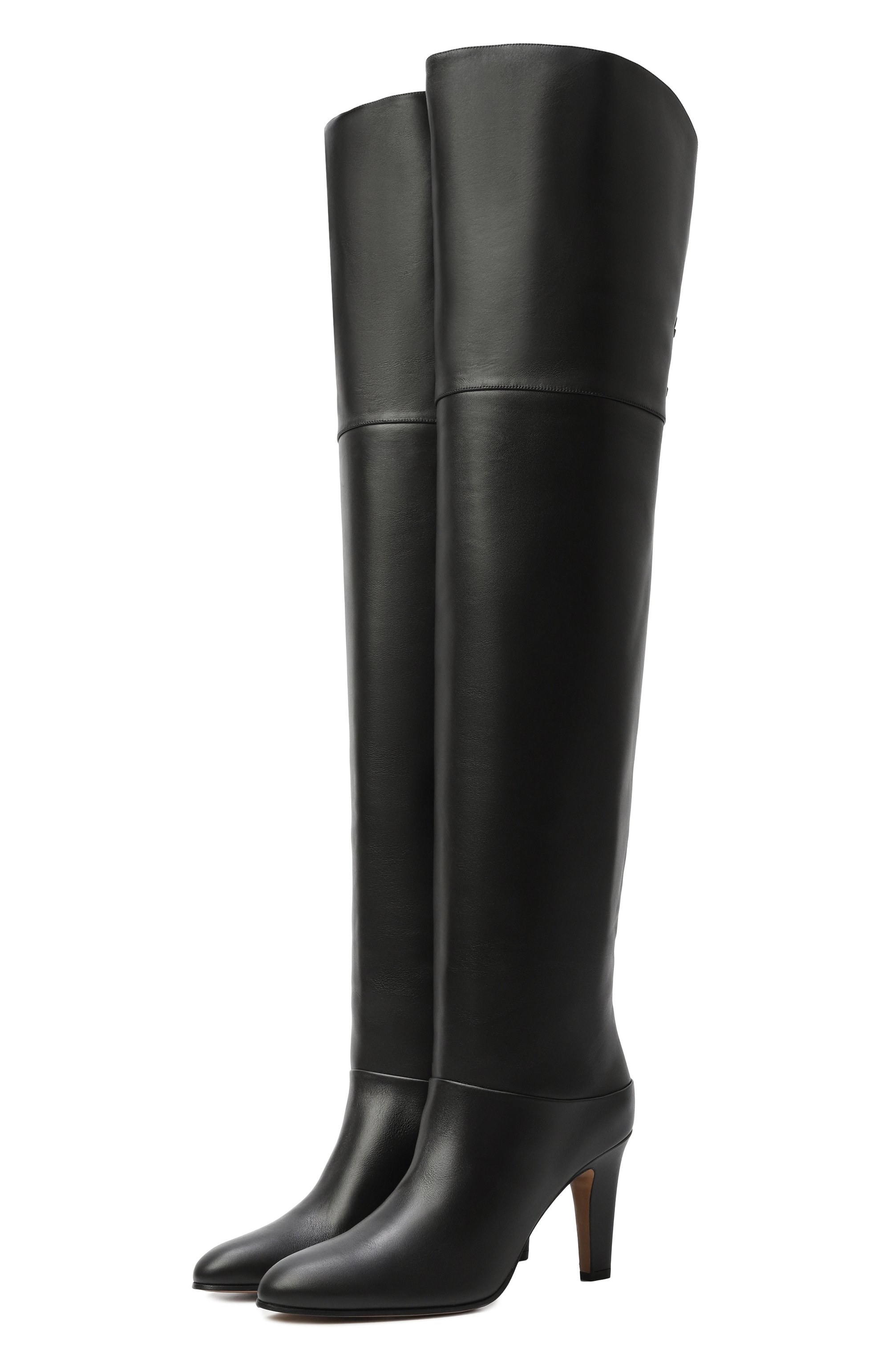 Кожаные ботфорты eve 85 CHLOÉ, арт. CHC24A03PMF, фото 1