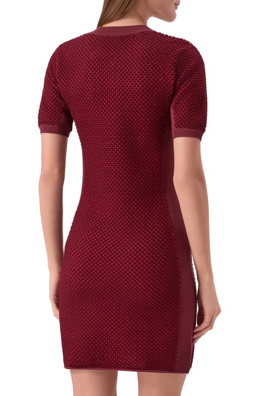 Платье из вискозы и хлопка Casablanca W-SP26-KW-1257-01 Бордовый  W-SP26-KW-1257-01 Фото 3