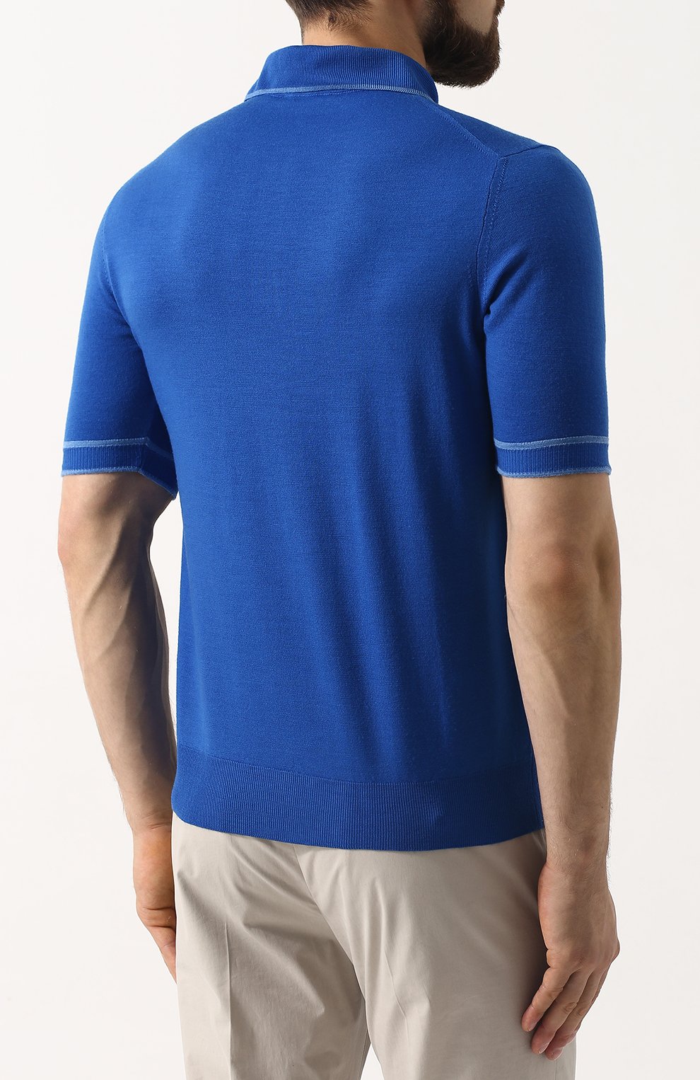Шерстяное поло с короткими рукавами CANALI, арт. C0476/MK00512, фото 4