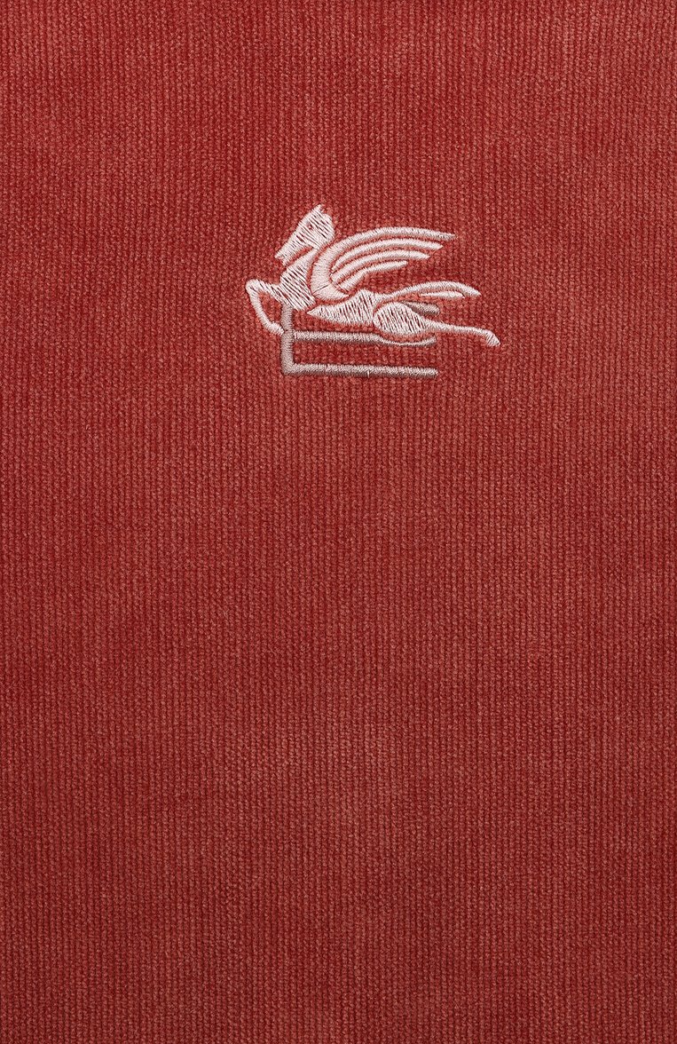 Детское вельветовый сарафан ETRO кра�сного цвета, арт. GV1A52 | Фото 3 (Материал внешний: Хлопок; Драгоценные камни: Проставлено; Материал сплава: Проставлено; Девочки Кросс-КТ: Сарафан-одежда; Рукава: Без рукавов; Ростовка одежда: 4 года | 104 см, 6 лет | 116 см, 8 лет | 128 см, 10 - 11 лет | 140 - 146см, 12 лет | 152 см, 13 - 15 лет | 158 см)