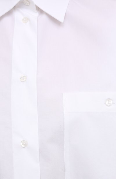 Хлопковая рубашка MSGM белого цвета по цене 26750 руб., арт. 2942MDE105 207813, фото 5 Хлопковая рубашка MSGM, арт. 2942MDE105 207813, фото 5