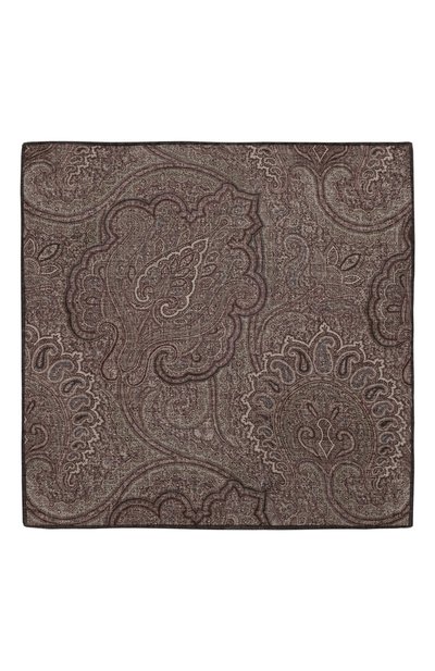 Шелковый платок BRUNELLO CUCINELLI коричневого цвета по цене 23950 руб., арт. MI8630091, фото 3 Шелковый платок BRUNELLO CUCINELLI, арт. MI8630091, фото 3
