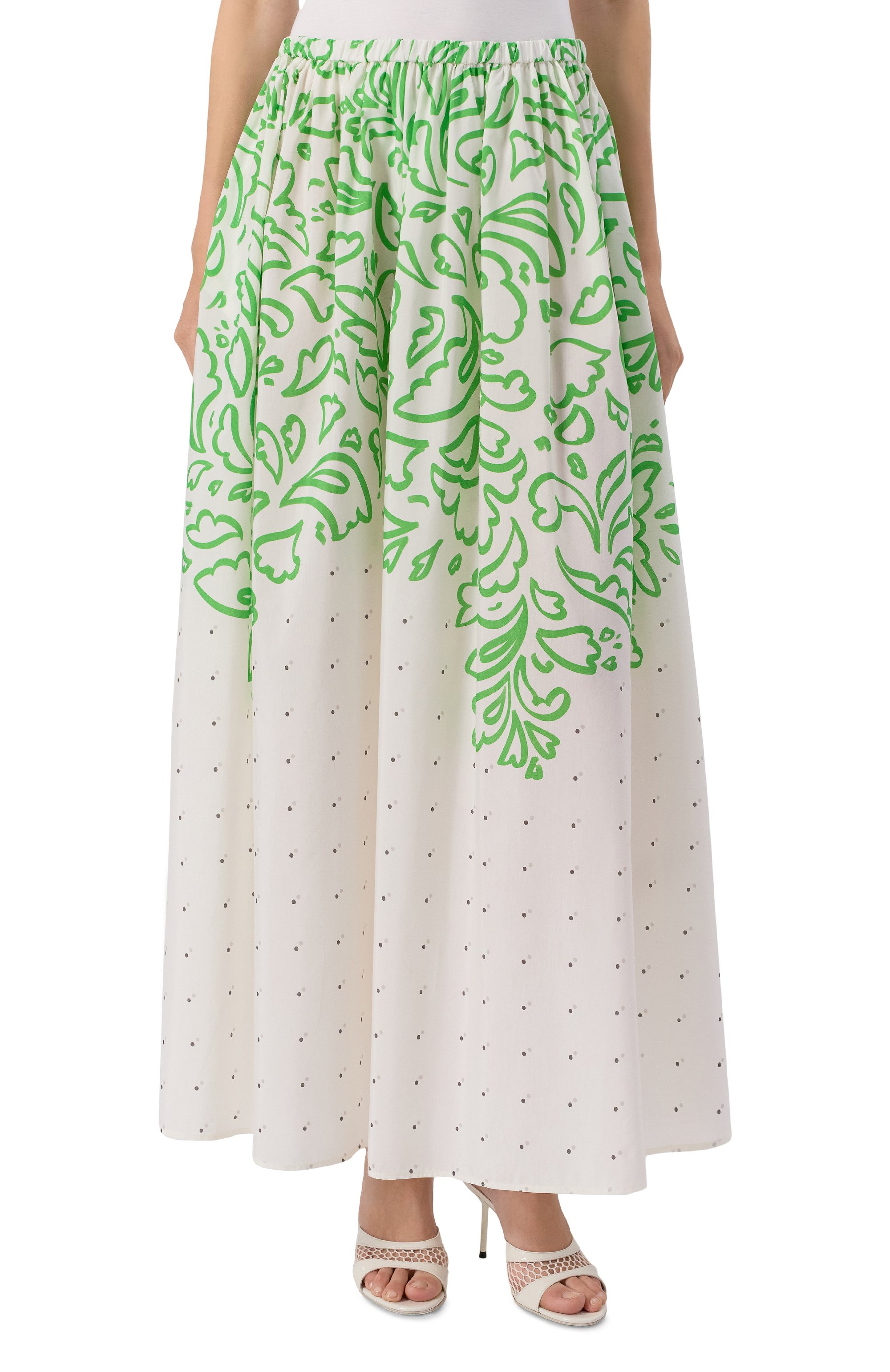 Юбка из хлопка и шелка ХОХЛОМА Х АЛЕНА АХМАДУЛЛИНА, арт. WTS2243, фото 3