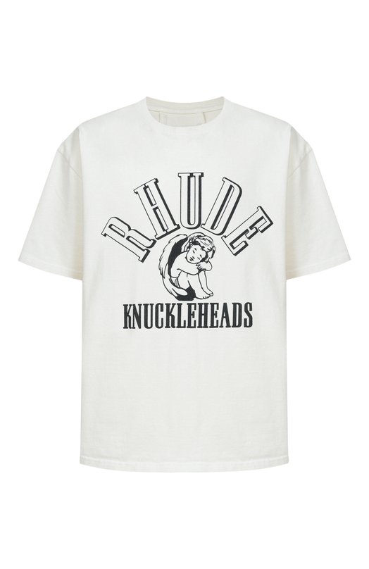 Хлопковая футболка Rhude RHFW25TT05012 Кремовый RHFW25TT05012