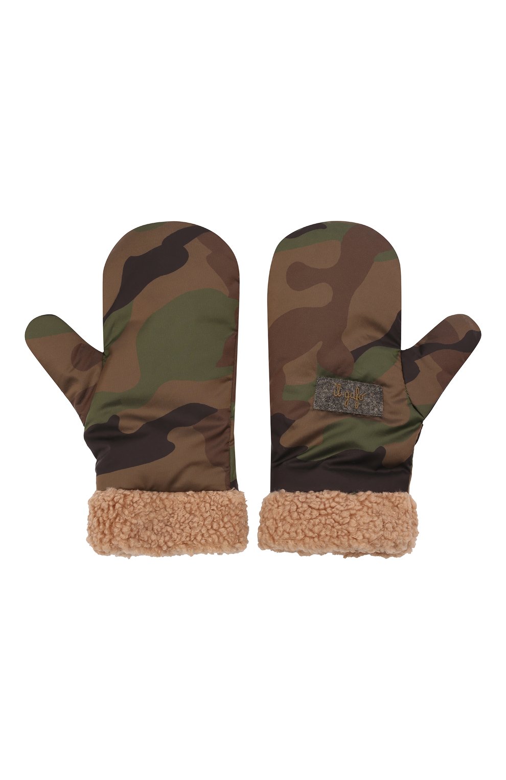 Пуховые варежки IL GUFO хаки цвета по цене 9630 руб., арт. A21GS040N4019/2A-4A, фото 2 Пуховые варежки IL GUFO, арт. A21GS040N4019/2A-4A, фото 2