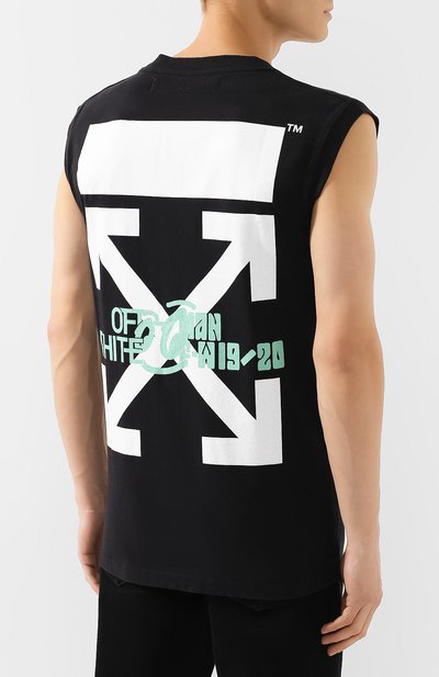 Хлопковая майка OFF-WHITE, арт. 0MAC006E191850151088, фото 4