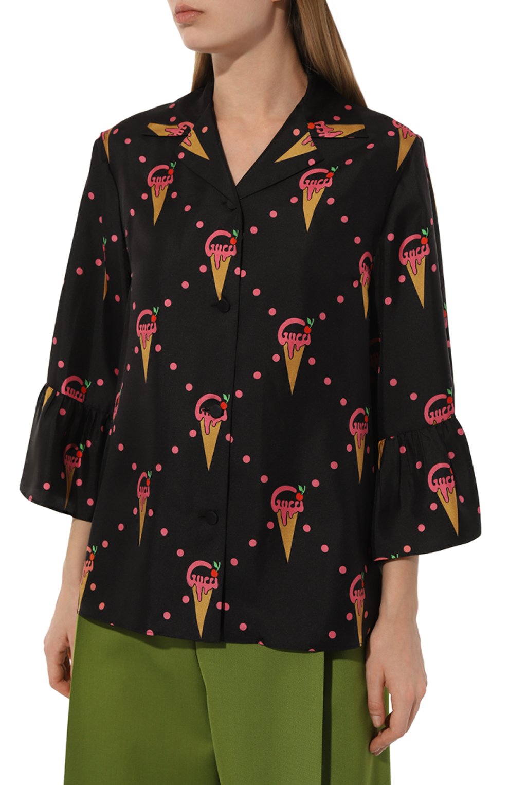 Шелковая блузка GUCCI, арт. 732463/ZAL41, фото 3