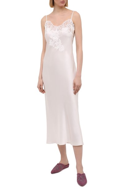 Шелковая сорочка MARJOLAINE белого цвета по цене 59350 руб., арт. 3GEM3001, фото 2 Шелковая сорочка MARJOLAINE, арт. 3GEM3001, фото 2