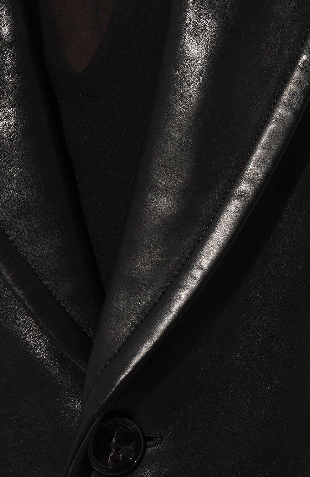 Кожаный плащ ANN DEMEULEMEESTER черного цвета по цене 455500 руб., арт. 2402-W-C025-L-LT137-099, фото 5 Кожаный плащ ANN DEMEULEMEESTER, арт. 2402-W-C025-L-LT137-099, фото 5