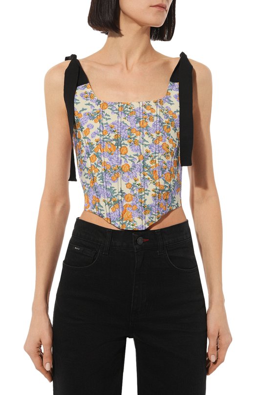 Хлопковый топ-корсет Lug Von Siga Разноцветный, фото 3