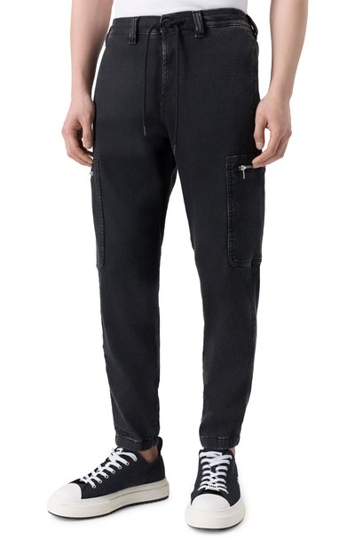 Джоггеры DIESEL черного цвета по цене 39950 руб., арт. A19335/09N90, фото 3 Джоггеры DIESEL, арт. A19335/09N90, фото 3