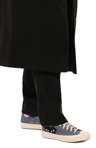 Текстильные кеды comme des garcons play x converse COMME DES GARCONS PLAY серого цвета по цене 21650 руб., арт. 171847, фото 3 Текстильные кеды comme des garcons play x converse COMME DES GARCONS PLAY, арт. 171847, фото 3