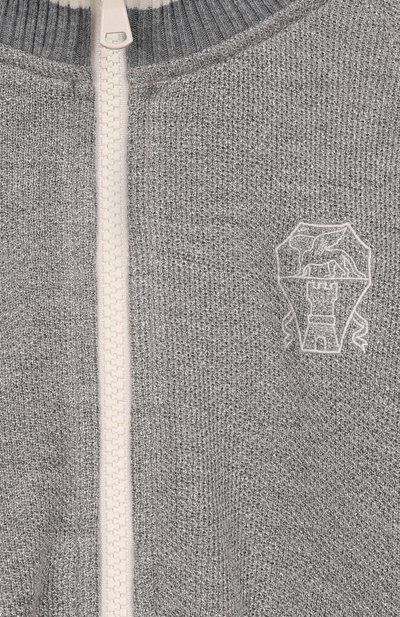 Бомбер из вискозы и хлопка BRUNELLO CUCINELLI, арт. BG930E892A, фото 3