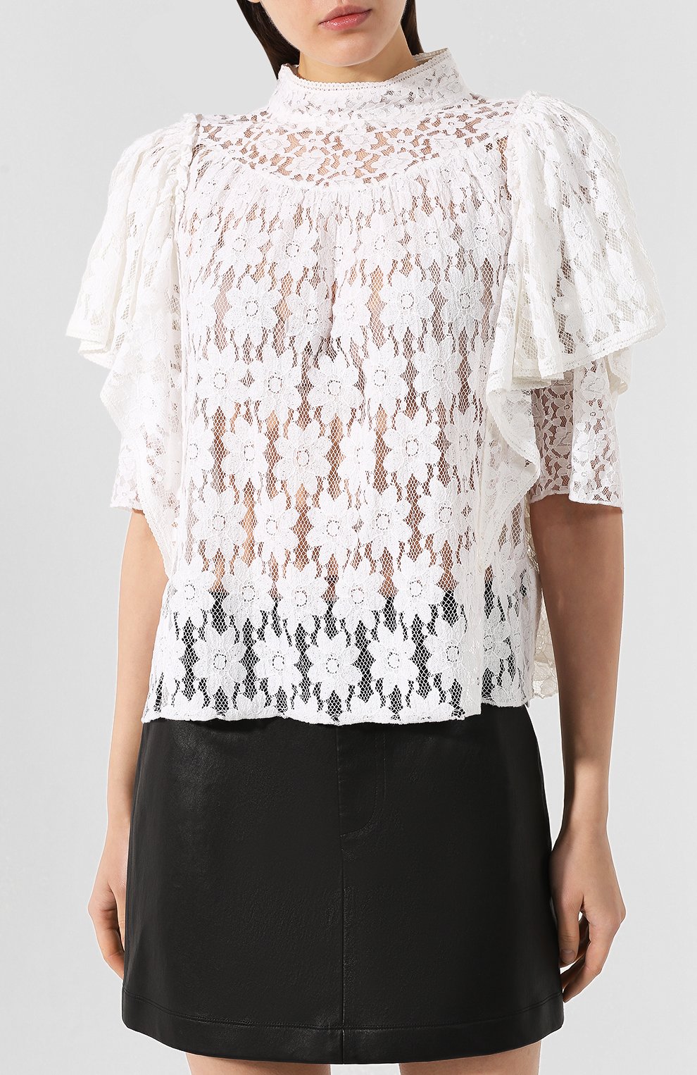 Хлопковая блузка ISABEL MARANT ETOILE, арт. HT1505-19A039E/VETEA, фото 3