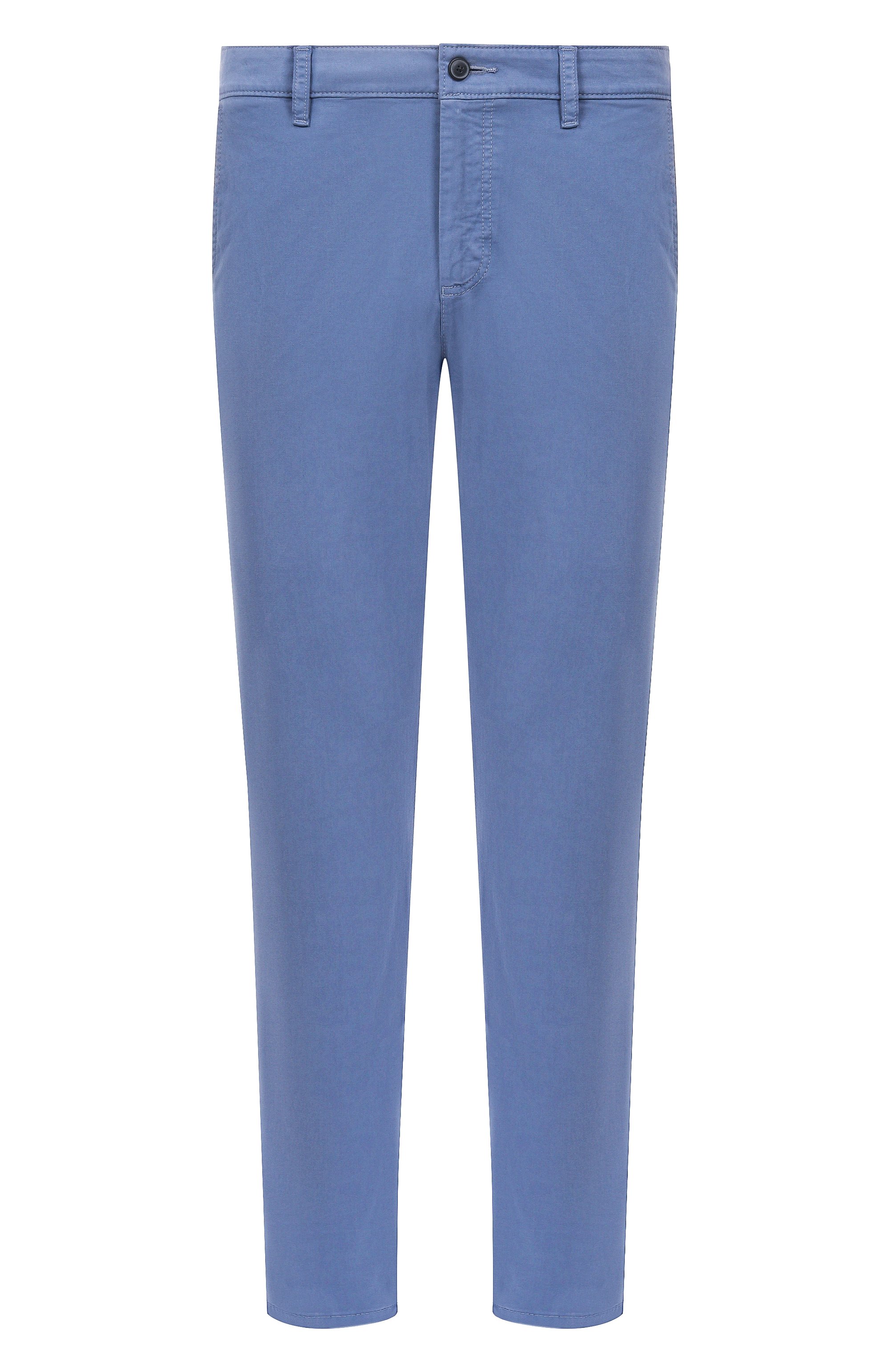 Хлопковые брюки BOSS ORANGE синего цвета по цене 16500 руб., арт. 50510917, фото 1 Хлопковые брюки BOSS ORANGE, арт. 50510917, фото 1