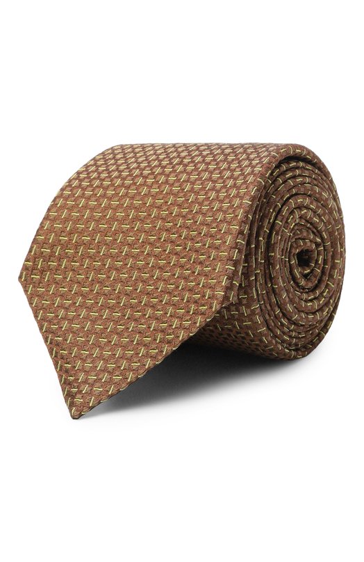 Шелковый галстук Canali 18/HJ04556 Коричневый 18/HJ04556