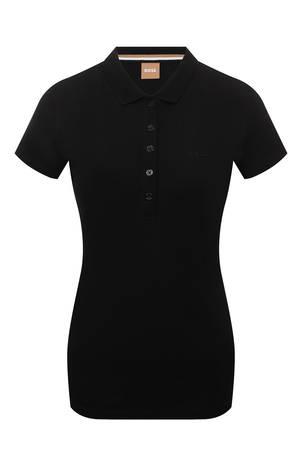 Хлопковое поло BOSS черного цвета по цене 9950 руб., арт. 50490960, фото 1 Хлопковое поло BOSS, арт. 50490960, фото 1