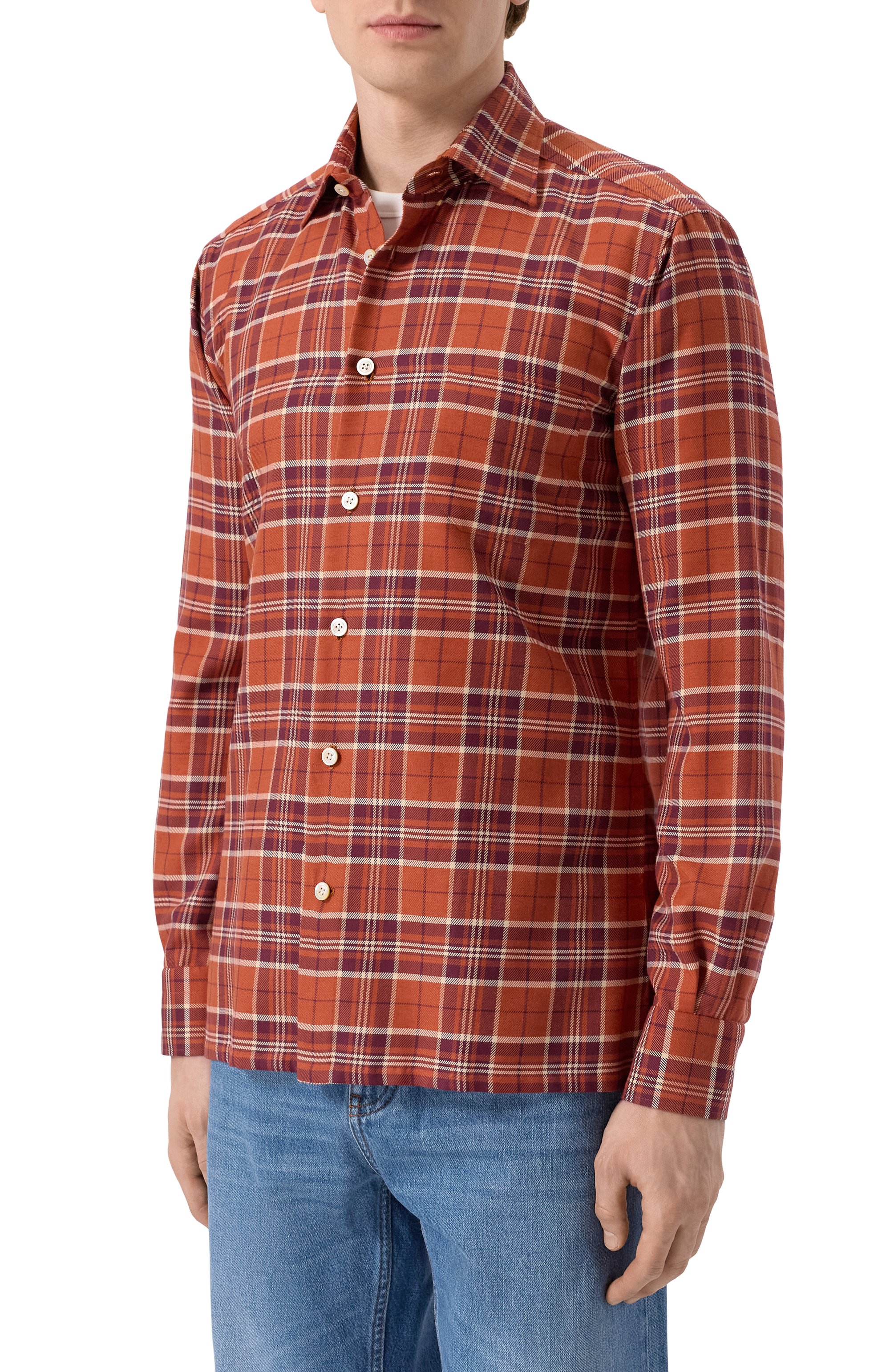 Рубашка из хлопка и кашемира KITON, арт. UMCNERH0942002, фото 3