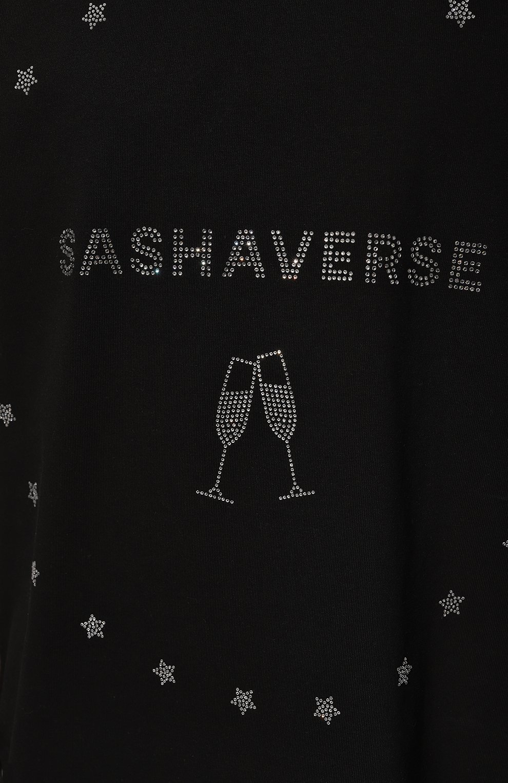 Хлопковая футболка SASHAVERSE черного цвета по цене 14850 руб., арт. TS003/NY/Co/900, фото 5 Хлопковая футболка SASHAVERSE, арт. TS003/NY/Co/900, фото 5