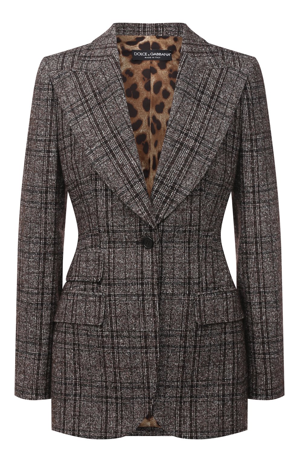 Жакет DOLCE & GABBANA коричневого цвета по цене 279500 руб., арт. F29D0T/FQMH2, фото 1 Жакет DOLCE & GABBANA, арт. F29D0T/FQMH2, фото 1