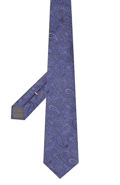 Шелковый галстук CANALI темно-синего цвета по цене 9525 руб., арт. 18/HJ02417, фото 2 Шелковый галстук CANALI, арт. 18/HJ02417, фото 2