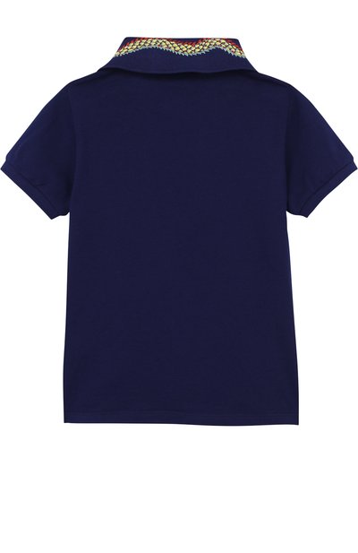 Хлопковое поло с вышивкой на воротнике GUCCI, арт. 475711/X5U29, фото 2