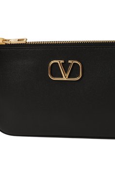 Женская сумка vlogo signature mini VALENTINO черного цвета, арт. 5W2P0AA9/MIM | Фото 3 (Ремень/цепочка: На ремешке; Размер: mini; Драгоценные камни: Проставлено; Материал сплава: Проставлено; Материал: Натуральная кожа)