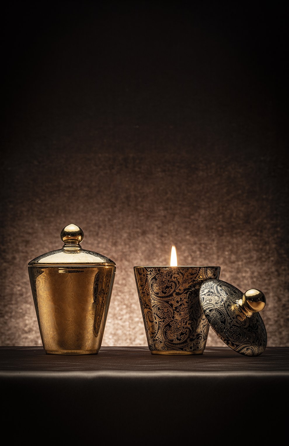 Подсвечник с крышкой platinum fine paisley STEFANO RICCI, арт. 0ACAN002/VELIN2, фото 2