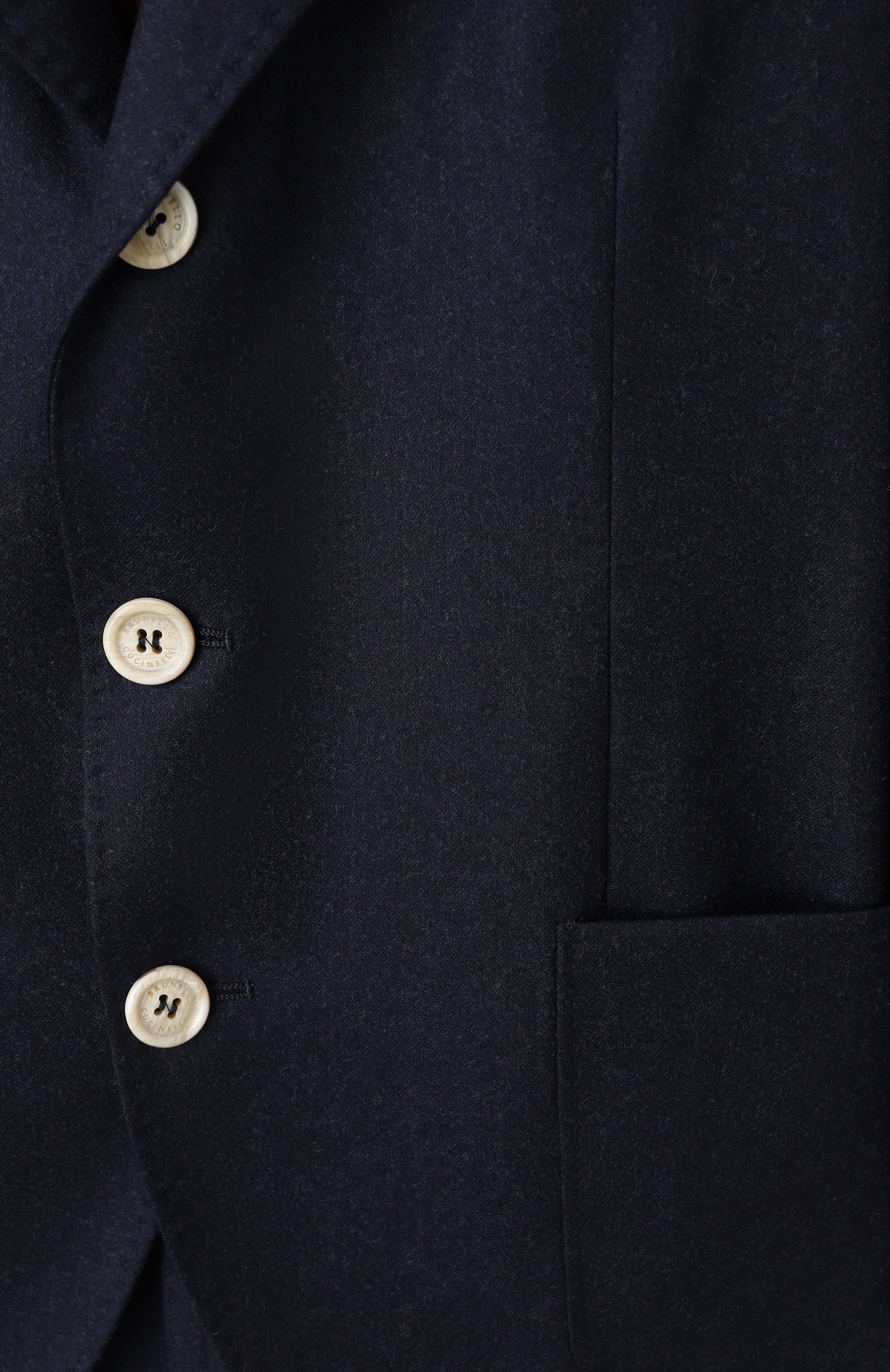 Шерстяной пиджак BRUNELLO CUCINELLI темно-синего цвета по цене 96800 руб., арт. BE226K729B, фото 3 Шерстяной пиджак BRUNELLO CUCINELLI, арт. BE226K729B, фото 3