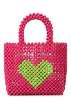 Детская сумка MC2 SAINT BARTH фуксия цвета, арт. STBA/BEADED SMALL BAG/00200D | Фото 1 (Материал: Текстиль; Нос: Не проставлено; Материал сплава: Проставлено)