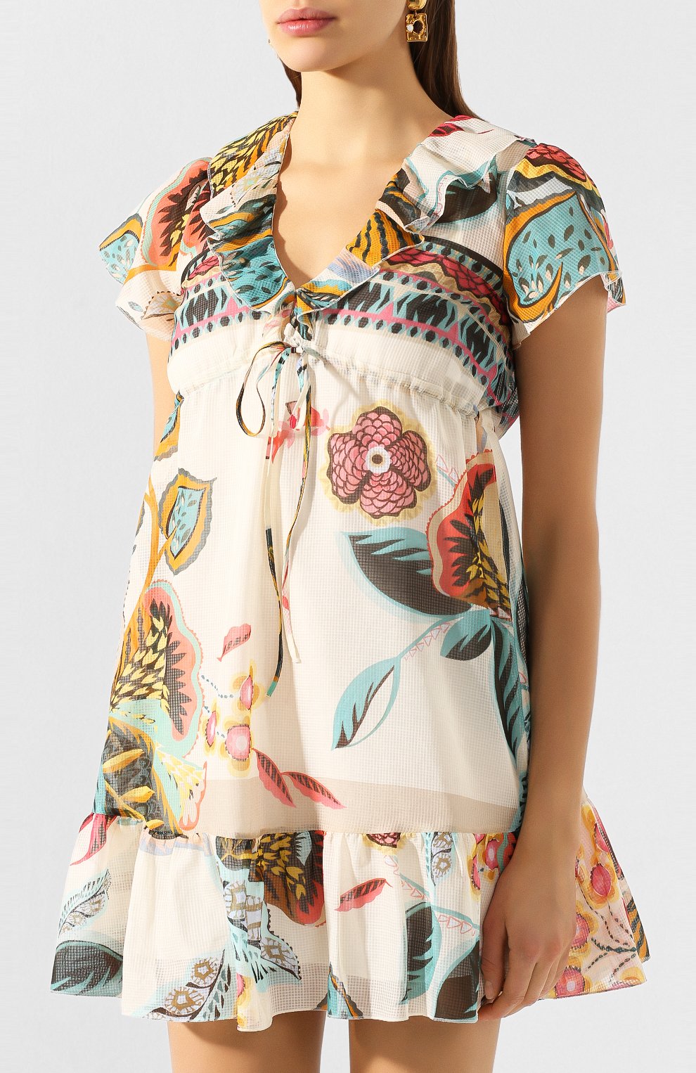 Платье из смеси хлопка и шелка REDVALENTINO, арт. TR0VAP55/4YV, фото 3