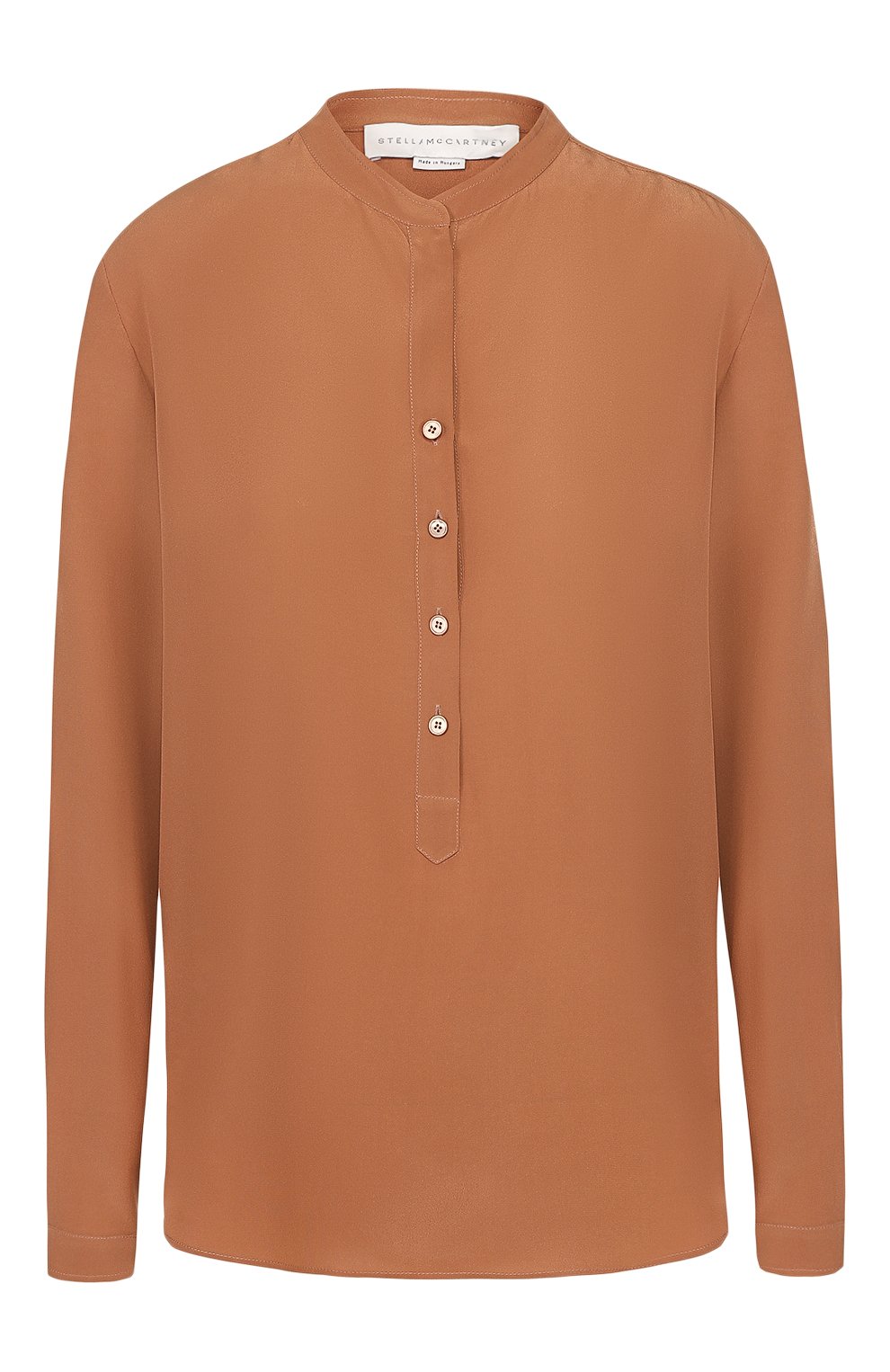 Прямая шелковая блуза с воротником-стойкой STELLA MCCARTNEY, арт. 358313/SY206, фото 1