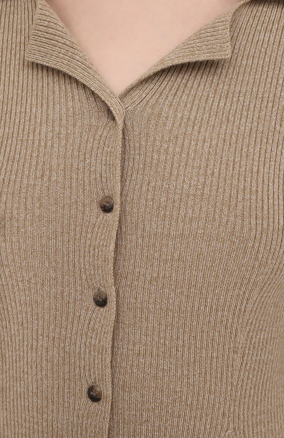 Шерстяной кардиган NANUSHKA бежевого цвета по цене 35650 руб., арт. SID_BEIGE_MELANGE W00L KNIT, фото 5 Шерстяной кардиган NANUSHKA, арт. SID_BEIGE_MELANGE W00L KNIT, фото 5