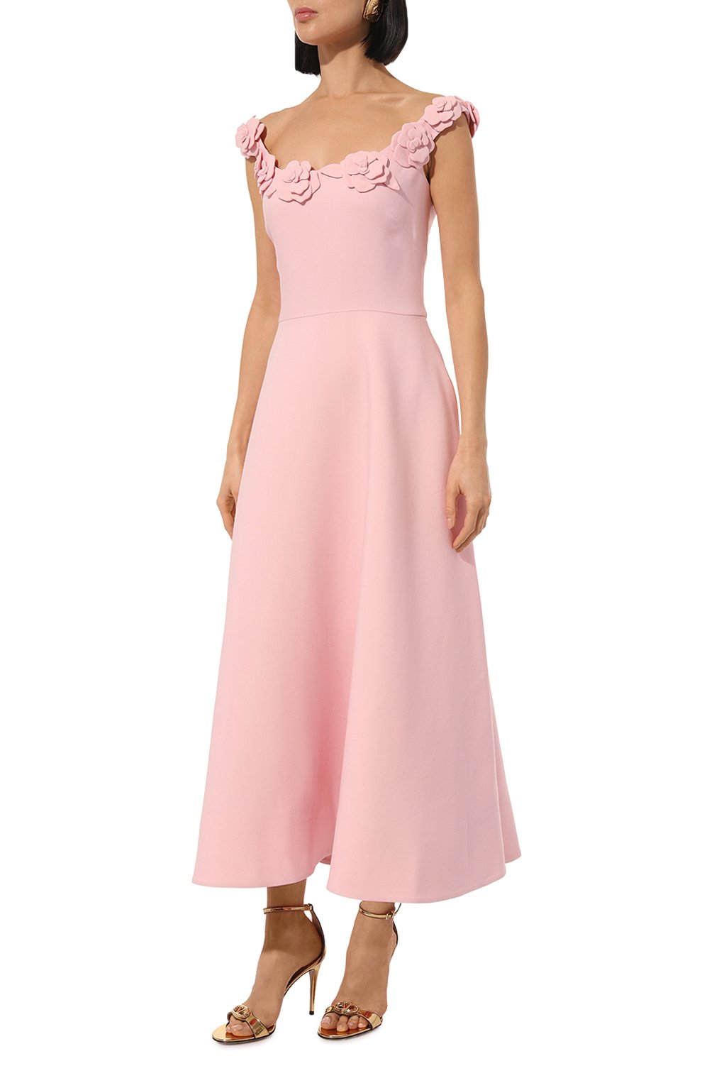 Платье из шерсти и шелка VALENTINO, арт. 5B3VA9G51CF, фото 3