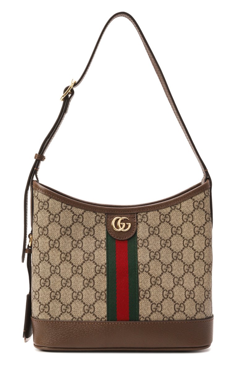 Женская сумка ophidia small GUCCI бежевого цвета, арт. 781402/96IWG | Фото 1 (Материал: Экокожа, Текстиль; Размер: small)