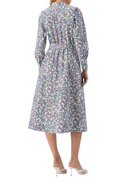 Хлопковое платье NOBLE&BRULEE синего цвета по цене 75000 руб., арт. NB106/250523/733, фото 4 Хлопковое платье NOBLE&BRULEE, арт. NB106/250523/733, фото 4