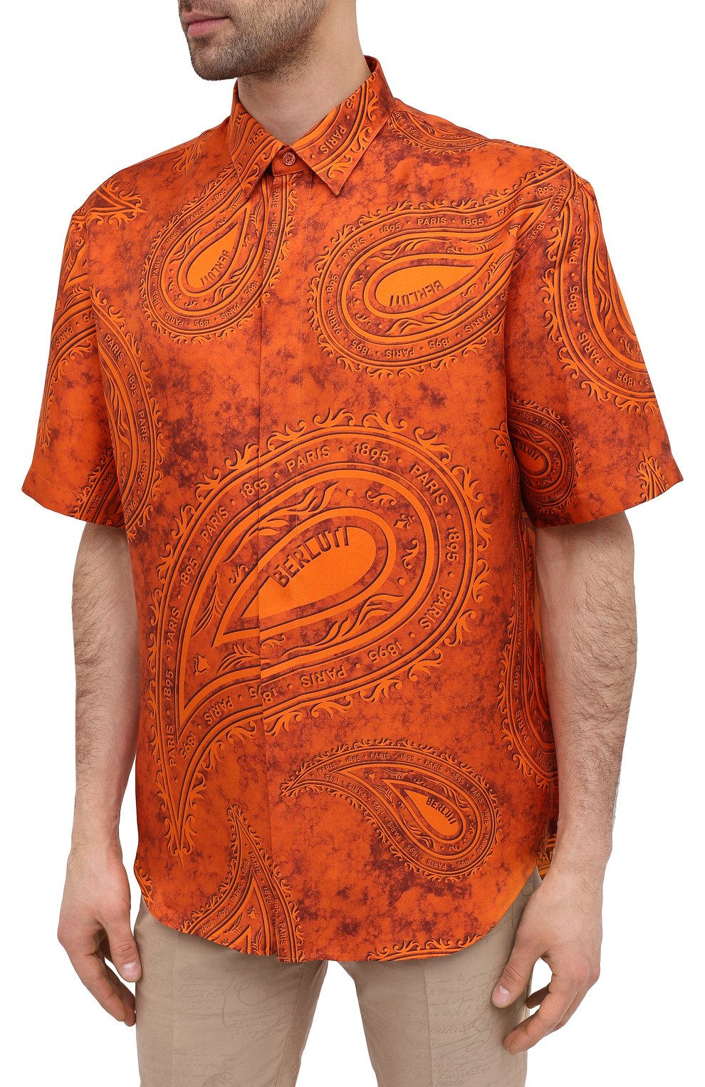 Шелковая рубашка BERLUTI, арт. R19HCS35-001, фото 3